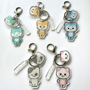 พวงกุญแจการ์ตูน KPOP <span class=keywords><strong>ITZY</strong></span> Twinzy ยีจี เลีย รยจิน ชาเรียง ยูนา จี้อะคริลิคน่ารัก KKengEE LiLi RyuJJi - Product Image 1