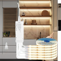 COB LED Kupfer-Schrankbeleuchtungsstreifen mit Durchdringbarer Touch-Dimmung für TV-Schränke, Schuhregale & Kleiderschränke - IP67-Zertifiziert