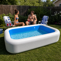 Aufblasbarer Swimmingpool aus China, PVC-Kinderpool, Rechteckig oder Rund, Sommer-Schwimmbecken, Direkt vom Hersteller
