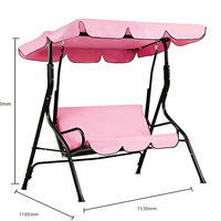 Fauteuil suspendu en métal moderne pour l'extérieur, idéal pour les villas, les hôtels et les parcs, ensemble de balançoire pour 2 personnes avec coussin imperméable