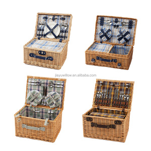 Panier en saule JY pas cher, fait main, en gros, panier de pique-nique en osier blanc à vendre - Product Image 4