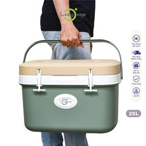 กล่องเก็บความเย็นแบบตั้งโต๊ะ ดีไซน์ทันสมัยจากเวียดนาม ขนาด 25 ลิตร เป็นมิตรกับสิ่งแวดล้อม สำหรับใส่อาหาร ใช้ได้ทั้งในร่มและกลางแจ้ง ผลิตตามแบบ OEM วัสดุ PP อเนกประสงค์ - Product Image 4