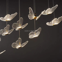 Lustre papillon à LED pour décoration de plafond de salle de mariage