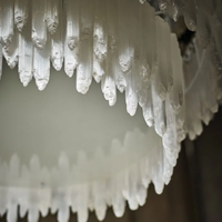 Lustre en cristal de sélénite de style américain, lampe suspendue moderne de luxe sur mesure pour salon, hall d'entrée, luminaire