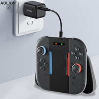 Support de charge Aolion noir en ABS pour manettes Joy-Con gauche et droite, modèle exclusif AL-NS2503, compatible avec Joy-Con NS2