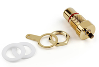 Plaqué or Prise RCA Connecteur à Montage Sur Panneau Châssis Audio Prise Cloison avec ÉCROU À Souder