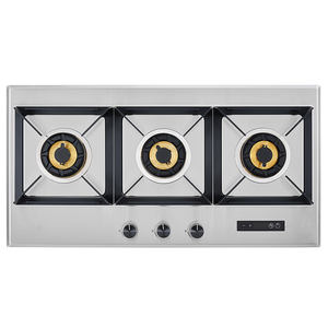 Fornello a <span class=keywords><strong>Gas</strong></span> in Acciaio Inox con Grande Bruciatore e Accensione a Impulsi Piano Cottura a <span class=keywords><strong>Gas</strong></span> Domestico a Tre Fuochi - Product Image 3