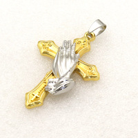 Élégant pendentif religieux catholique en alliage de zinc plaqué or et argent, avec mousqueton, pour clés, voiture, téléphone, sac, ou comme porte-bonheur