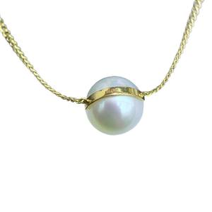 Collar de perlas moradas naturales Wenchi, 11-12mm, adorno dorado, ambiente sencillo y moderno, regalo perfecto, modelo 21214 - Product Image 5