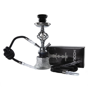 โรงงานขายตรง บ้องสูบบุหรี่แบบอาหรับขนาดเล็ก แบบสองท่อ พร้อมอุปกรณ์ครบชุด - Product Image 5