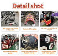 Train électrique sans rails pour parc d'attractions extérieur, 40 places, en acier, à vendre