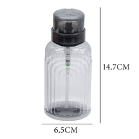 Flacon pompe rechargeable de 200 ml en plastique pour dissolvant de vernis à ongles liquide portable avec bouchon à vis pour nail art