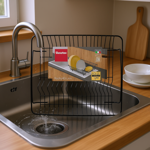 Panier à vaisselle Metaltex Rocky40 Lava, 6 pièces, égouttoir pour évier de cuisine - Product Image 3