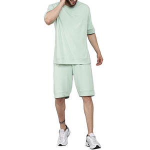 Ensemble 2 pièces de t-shirts et shorts pour hommes de qualité supérieure à prix raisonnable ensembles de shorts pour hommes fabriqués dans les meilleurs matériaux pour une utilisation estivale décontractée - Product Image 1