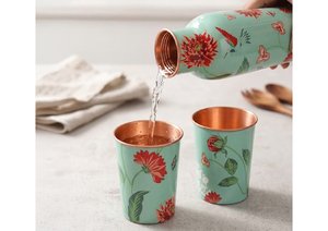 Attractive Design Decorative Printed Copper <b>Bottle</b> Drinking Accessories <b>Prime</b> Quality Copper Material Affordable Price - Product Image 6