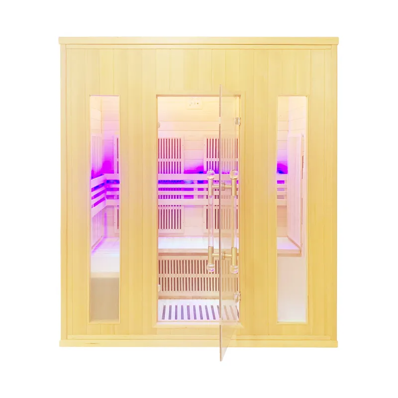 Cabine de sauna de confort portable infrarouge à vapeur humide au carbone