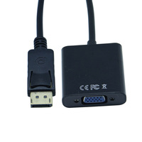 Transmission de Signal haute vitesse adaptateur DP vers VGA convertisseur mâle vers femelle usine vente en gros pour ordinateur portable utilisation OEM/ODM
