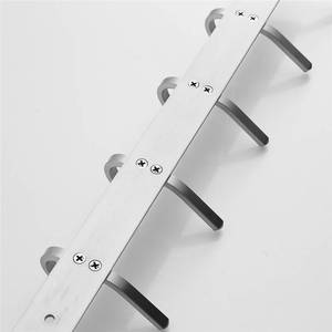 Wall Mount <span class=keywords><strong>Hook</strong></span> Rail Phòng Tắm Nhà Bếp Phòng Mũ Quần Áo Áo Choàng Móc Áo Móc Giá - Product Image 4