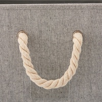 Bacs à Cube de rangement pliables en tissu avec poignée en corde de coton, organisateur de boîte de panier pliable et résistant pour les étagères