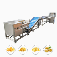 Apparatuur voor de verwerking van verse aardappelchips, semi-automatische aardappelchips-friteuse, productielijn voor gefrituurde aardappelchips