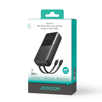 Banque d'alimentation portable Joyroom 10000mah 20000mah 30W à charge rapide avec câble intégré