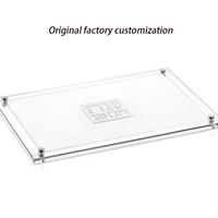 Plateau de service et de présentation en acrylique personnalisé pour Matzô, avec cadre miroir or et argent, en plexiglas, pour Pessa'h et Seder