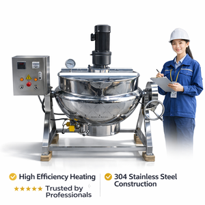 500L Electric Gas Steam Stainless Steel Heating Jacketed Cooking Pot - Product Image 3
