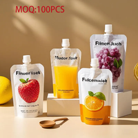 Pochette Doypack personnalisée biodégradable réutilisable avec bec verseur pour jus de fruits, eau minérale, bière