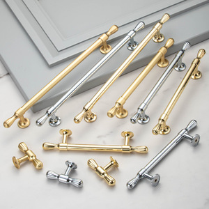French Style Cabinet Bar <b>Handles</b> Chrome Plated Zinc Alloy Durable For Drawer Door Kitchen Bathroom Furniture - Product Image 4