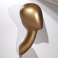 Tête de Mannequin Murale en PVC pour Présentation de Perruques et Chapeaux, Forme de Tête Caucasienne Blonde pour Salon de Coiffure