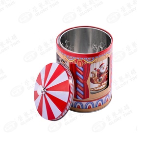 Caja de hojalata giratoria de doble capa con música, apta para alimentos - Caja de joyería artesanal premium personalizable para embalaje de regalos de Navidad y velas - Product Image 3