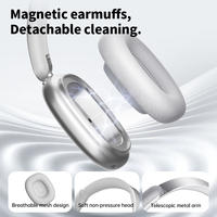 Auriculares Inalámbricos Over-Ear para Juegos, Música, Sonido de Alta Fidelidad, Micrófono con Cancelación de Ruido ANC, Resistentes al Agua IPX-4, para Teléfono Móvil