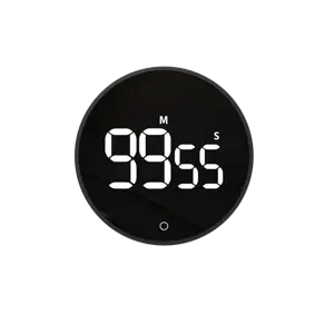 Timer dapur Digital LED, layar bulat besar magnetik waktu memasak penghitung waktu mundur