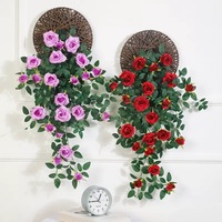 Décoration murale en fleurs artificielles de roses en soie faites à la main, 80 cm, pour la maison, les mariages, la Saint-Valentin, les remises de diplômes, les événements chinois