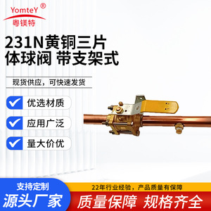 Guangdong Magnesium Special 231N Brass Three Piece Ball Valve True Union Full Bore With Bracket Water Manual Control - Product Image 5