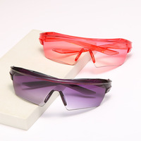Lunettes de soleil personnalisées de style carré européen américain sans monture UV400, visière solaire monobloc pour unisexe, deux couleurs, rassemblement festif