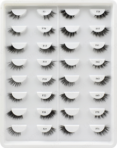 New Lash Vendor Wholesale 5d Soft Corner Vegan Faux Mink <strong>Eyelash</strong> Natural Silk Eye Lashes 3D 15mm Full Strip Small <strong>Half</strong> <strong>Eyelashes</strong> - Product Image 4