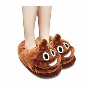 Zapatillas de cara sonriente marrón otoño suave peludo comodidad <span class=keywords><strong>triste</strong></span> gafas de sol enojadas expresión adulto al aire libre zapatilla cálida zapatos de cara linda - Product Image 6