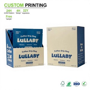 Boîtes rigides personnalisées pour sachets de <span class=keywords><strong>café</strong></span> en vrac, finition mate, en carton avec impression de marque, carton pliable - Product Image 1