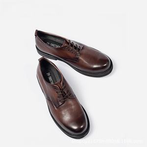 Chaussures en cuir élégantes pour hommes, décontractées et formelles, en cuir de vache véritable, surface vernie brillante, mocassins - Product Image 4