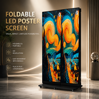 Support d'affichage numérique LED portable intelligent et réglable pour intérieur avec contrôle du contenu par WIFI et USB