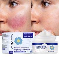 Crème Visage Liftante et Raffermissante aux Peptides de Champignons Fermentés, PDRN et ADN de Saumon pour Peaux Sensibles, Soutien de la Barrière Cutanée et Réparation des Cicatrices d'Acné