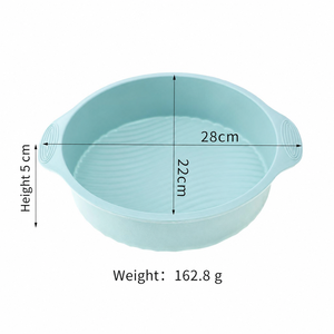 Moule à gâteau rond en silicone avec poignée, 28 cm, réutilisable, antiadhésif, résistant à la chaleur, pour pain, gâteaux et four domestique - Product Image 5