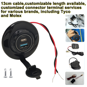 Prix de gros usine Chargeur USB pour voiture 24V DC 12V 24V Double ports USB Prise de chargeur de voiture USB avec ports QC PD3.0 - Product Image 5