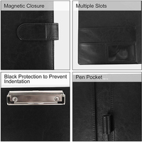 Porte-documents en cuir personnalisé A4 noir, classeur, porte-documents, organiseur de fichiers, classeur