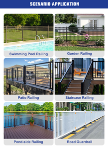 Ringhiera in Lega di Alluminio all'Ingrosso con Palo Robusto e Corrimano Superiore, Guardrail Metallico Personalizzato per Terrazze e Patii Esterni - Product Image 5