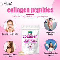 Poudre de collagène multi-peptides premium, types I, II, III, V, X, collagène hydrolysé avec biotine, vitamine C, acide hyaluronique, sans OGM
