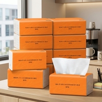 Papier toilette orange 5 plis en pâte de bois vierge douce pour la maison, le bureau et l'hôtel