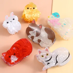 personalized princess sweet rabbit plush women hair claws clip soft rabbit for gift