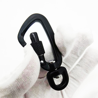 Mousqueton pivotant en aluminium aéronautique 6061 de 10 mm avec attache rapide et finition naturelle, charge de rupture de 400 kg pour laisse de chien et escalade